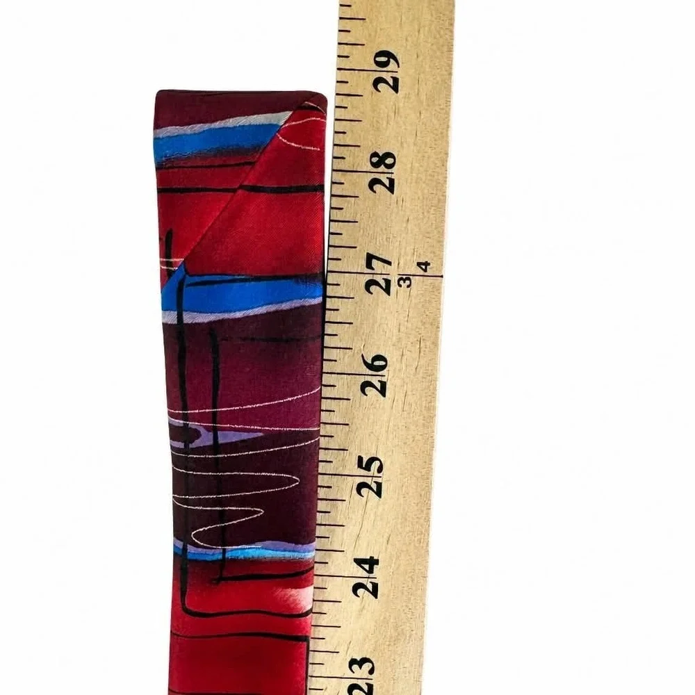 J Garcia Tie Robot Neurosis Collectors Edition Red Blue Abstract Jerry Garcia